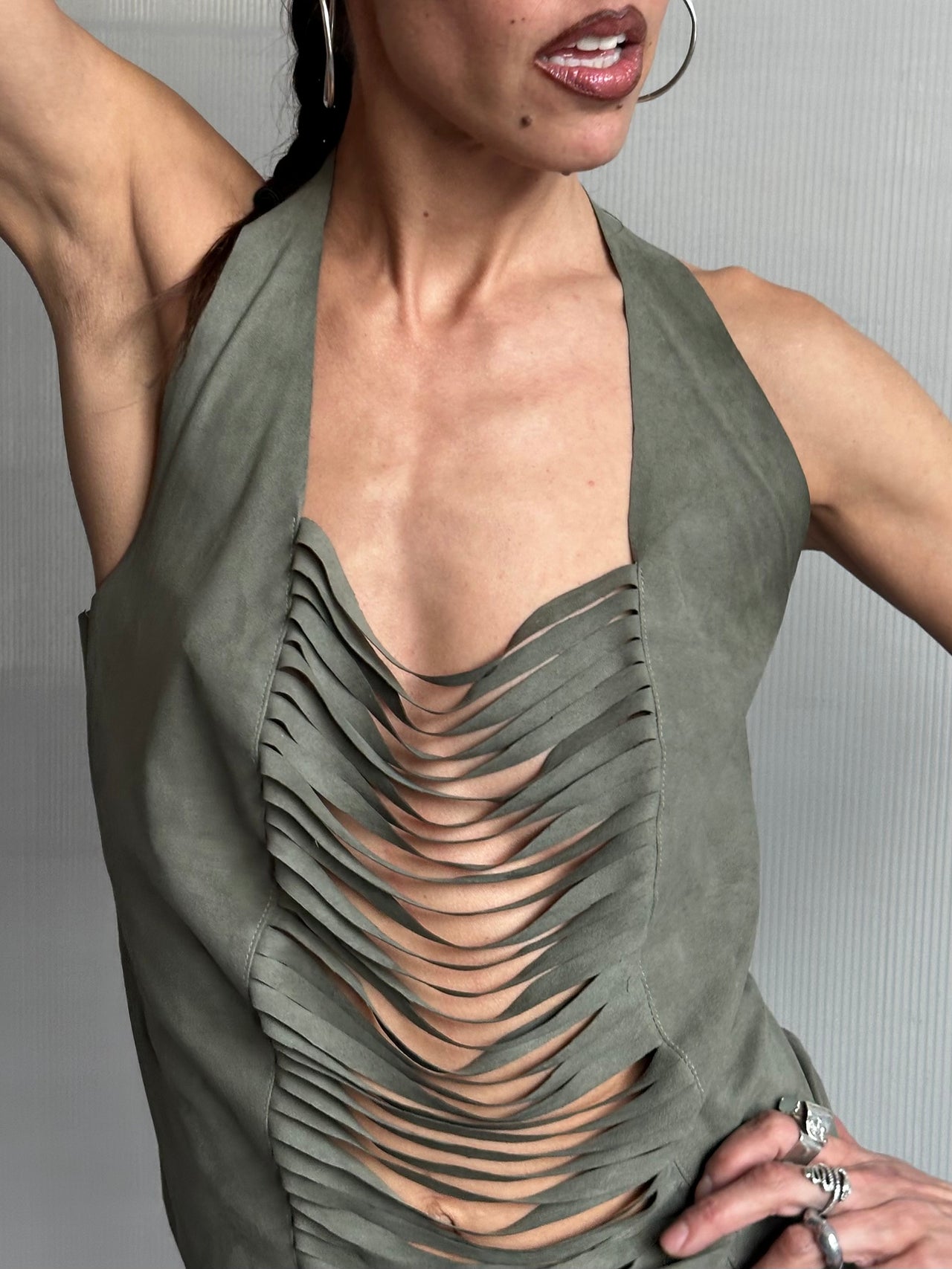 Moss halter top