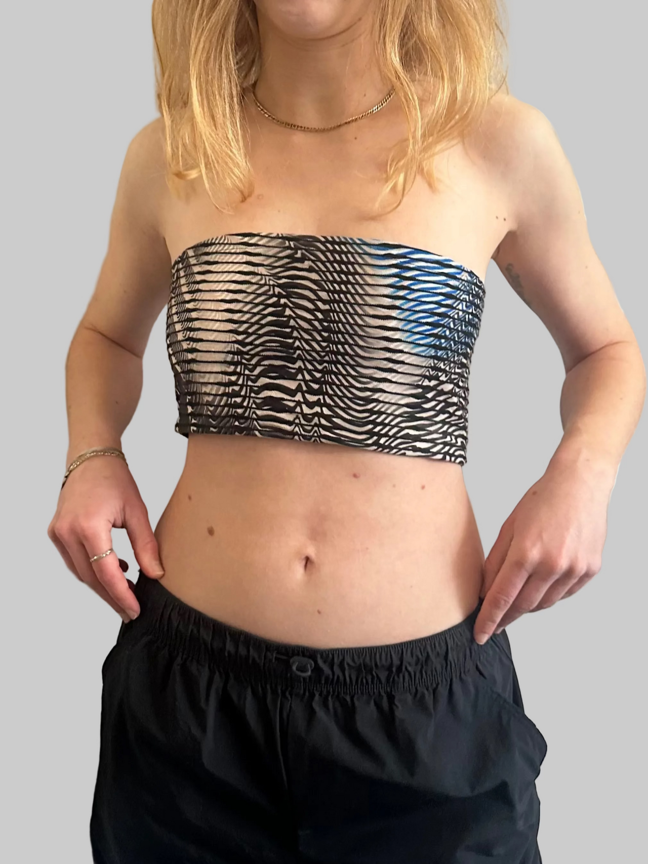 ZEBRA BANDEAU TOP